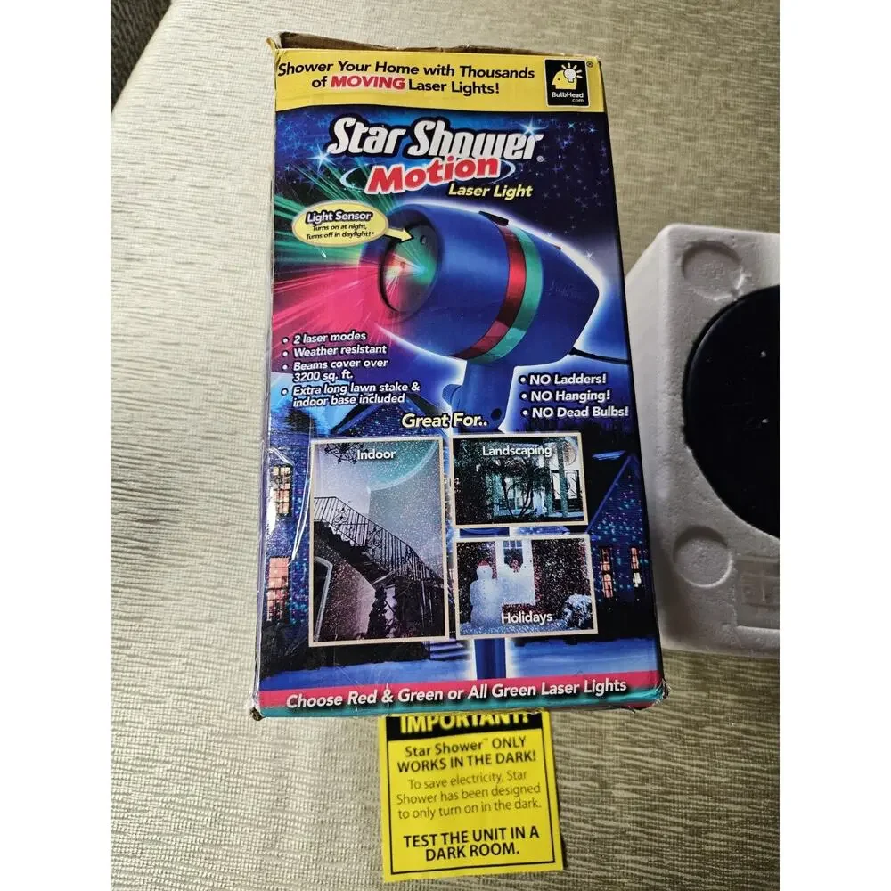 Bulbhead Star Shower Motion Laser Light Yard Projector Christmas ASOTV